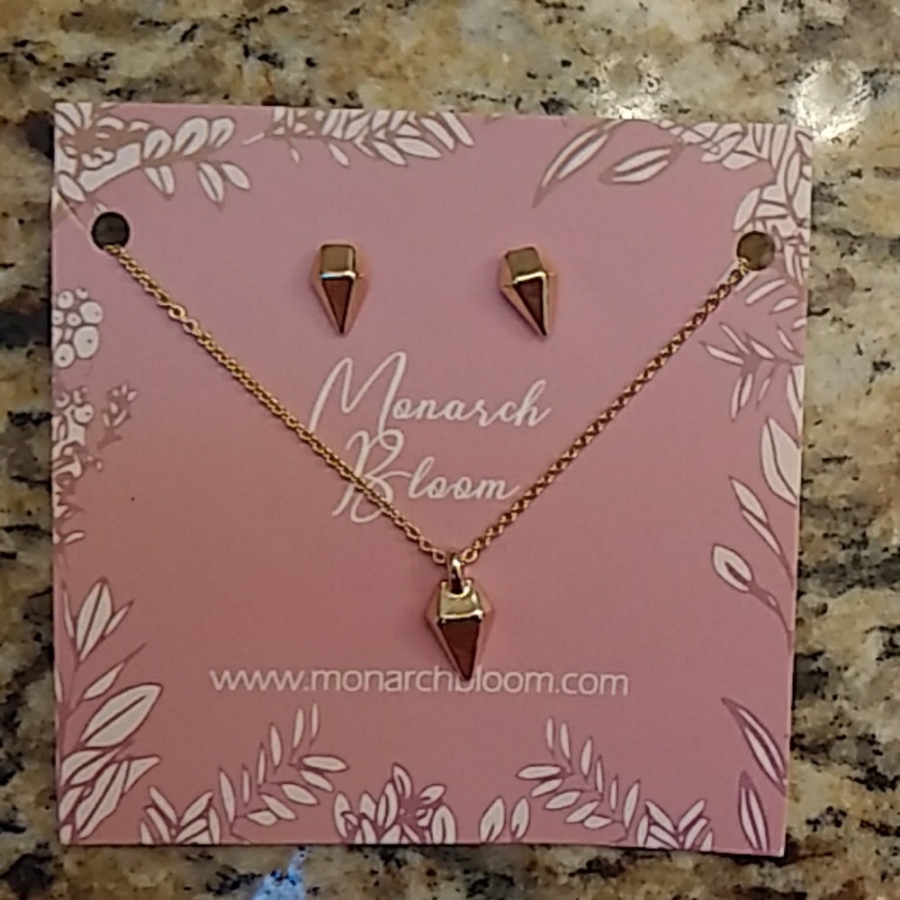 Monarch Bloom Shine Bright Necklace + Earrings Set